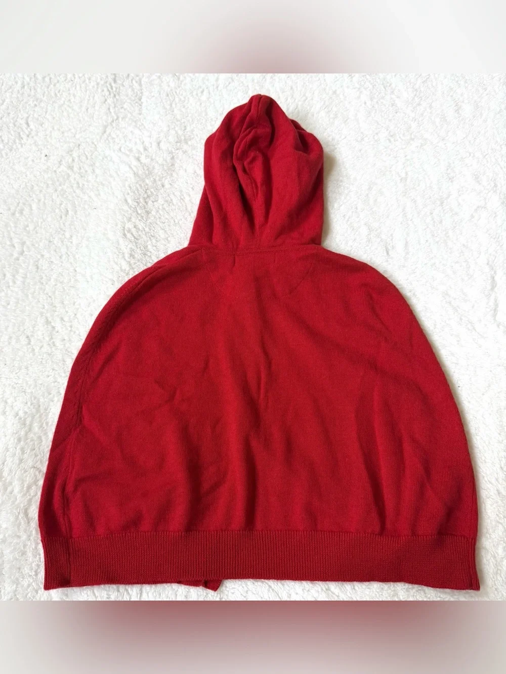 Burberry Baby Girl 24m Cashmere Poncho Red Nova Check Plaid Knit Cape Authentic